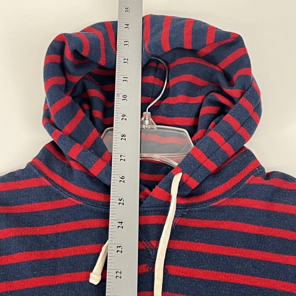 Vintage 90's Polo Ralph Lauren Hoodie Mens L Blue Red Striped Y2K Pullover - Picture 5 of 16